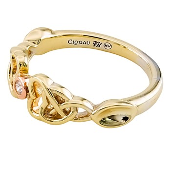 9ct 2 tone gold Clogau Diamond Ring size J